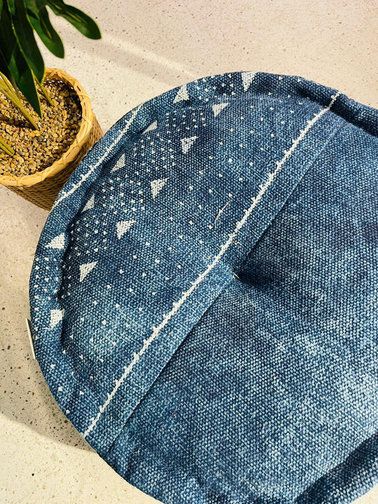 Ottoman Round Indigo - Rooii by Tuvisha