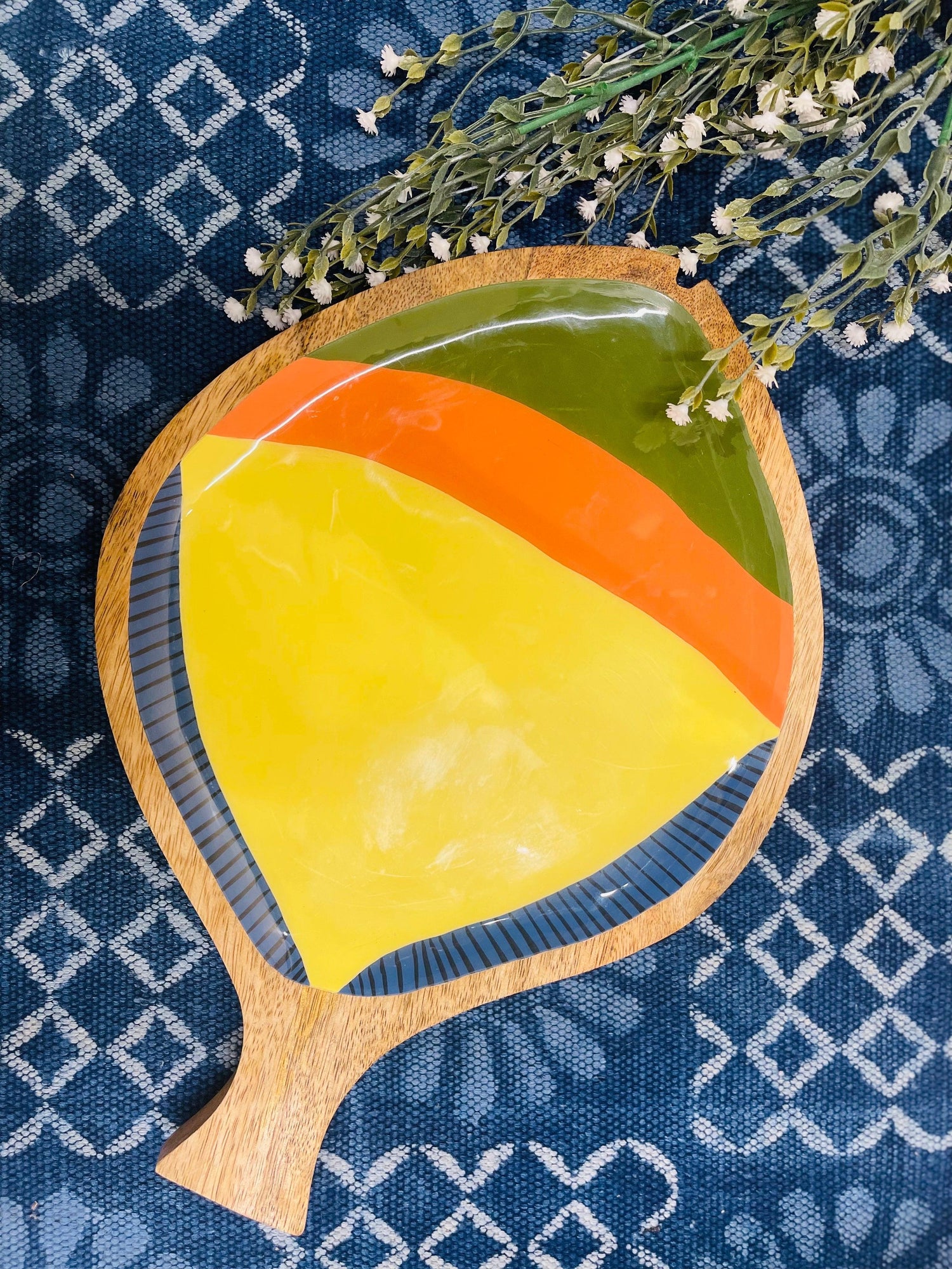 Wooden Boho Fish Platter - Rooii by Tuvisha