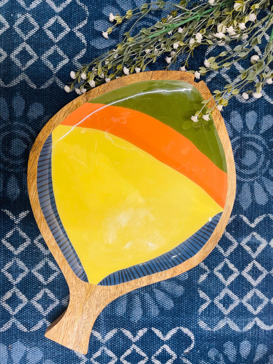 Wooden Boho Fish Platter - Rooii by Tuvisha
