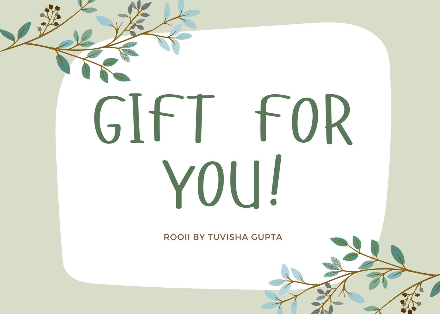 Rooii By Tuvisha Gupta E-Gift card - Rooii by Tuvisha